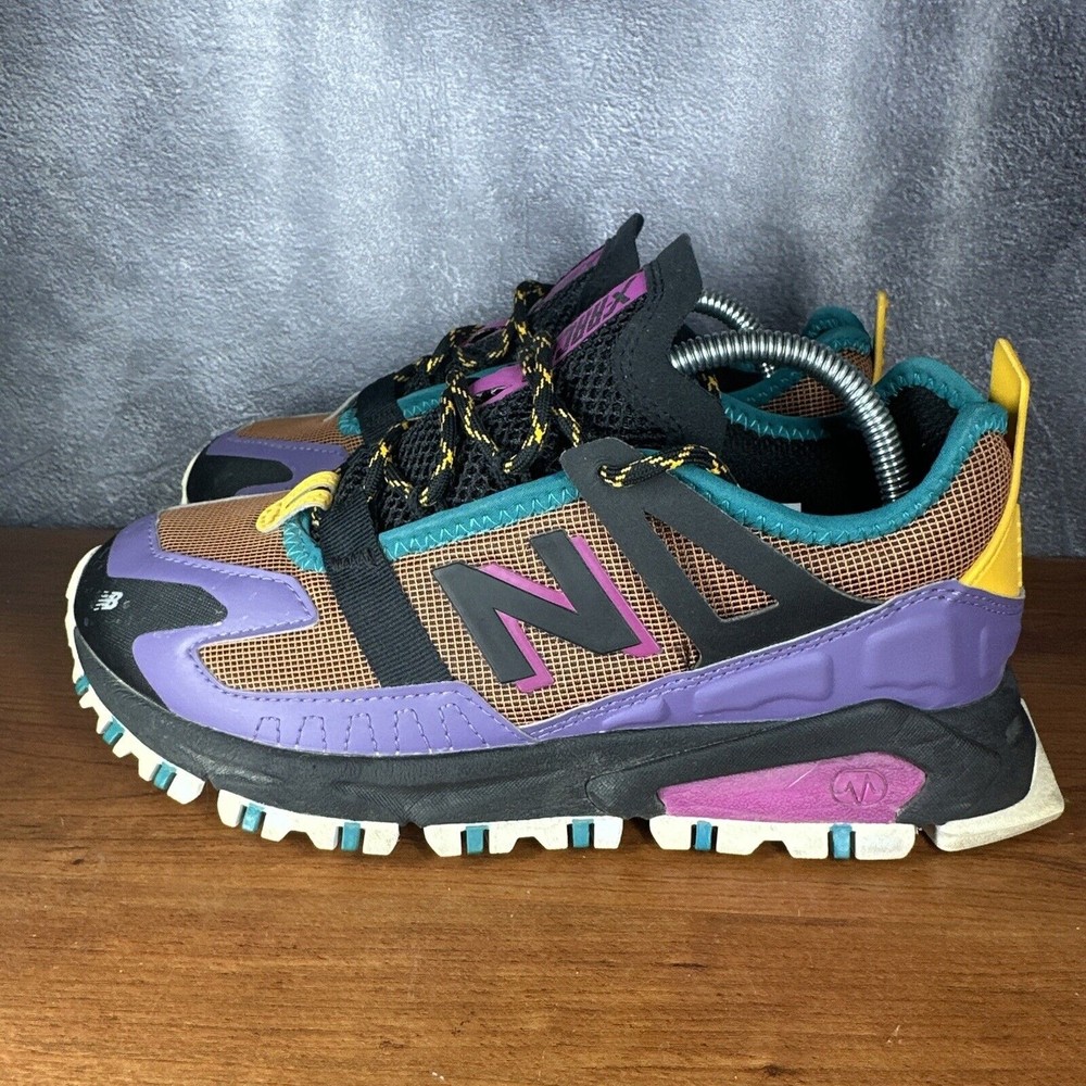 Size 7- New Balance X-Racer XRCT Purple Orange Teal, NO Insoles